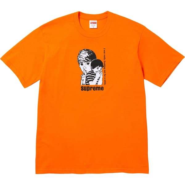 Supreme Freaking Out Tee - Orange (front)