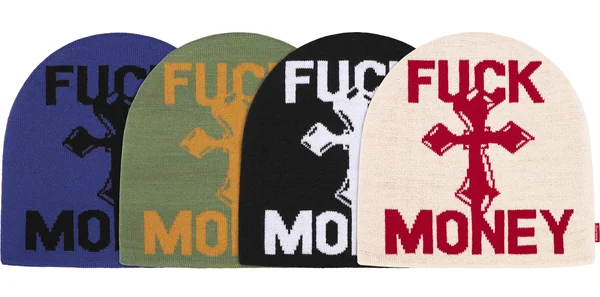 Supreme Fuck Money Beanie - Product Image