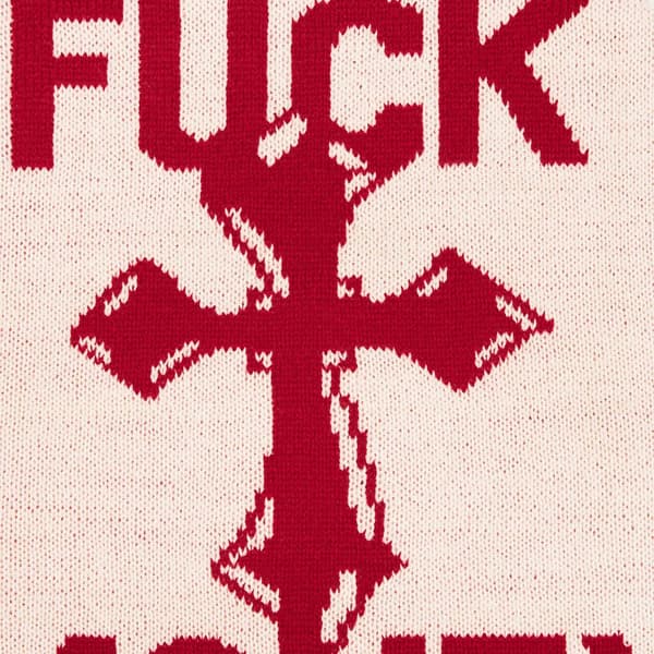 Supreme Fuck Money Beanie - Stone (front)