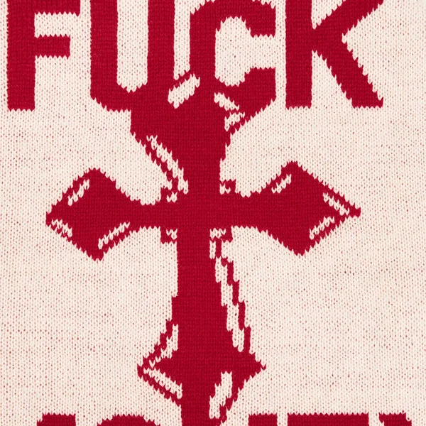 Supreme Fuck Money Beanie - Stone (front)