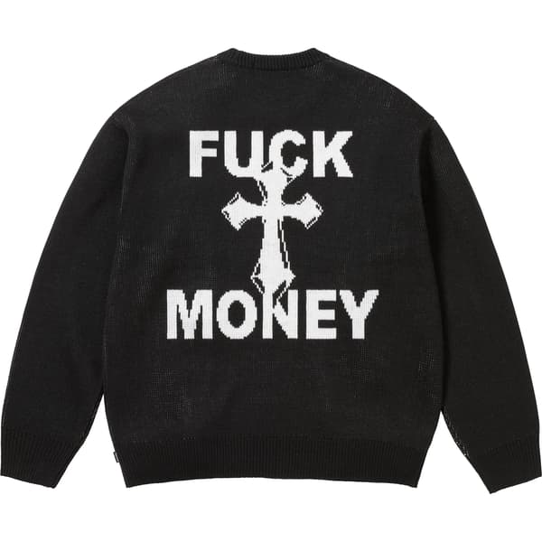 Supreme Fuck Money Sweater - Black (front)