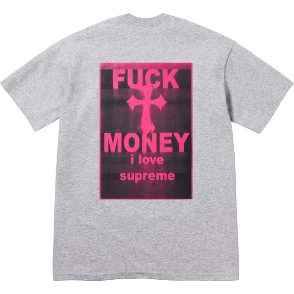 Supreme Fuck Money Tee - Heather Grey (front)