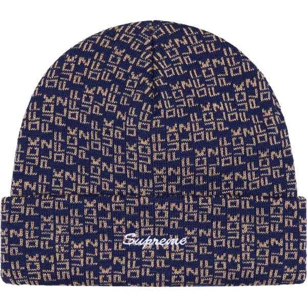 Supreme Fuck Off Beanie - Navy (front)