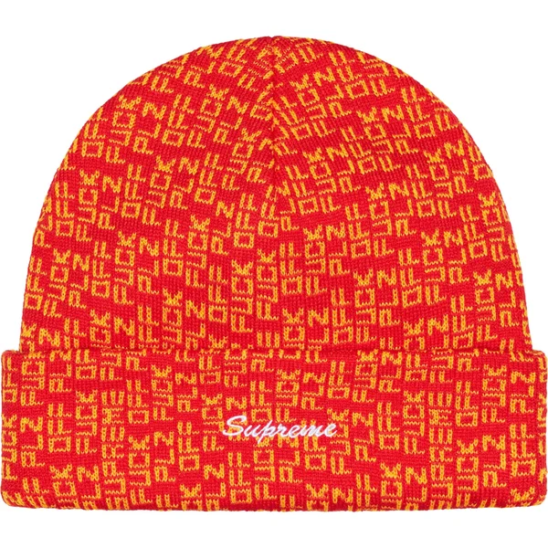 Supreme Fuck Off Beanie - Red (front)