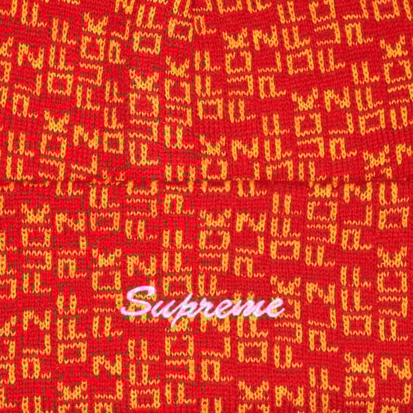 Supreme Fuck Off Beanie - Red (front)
