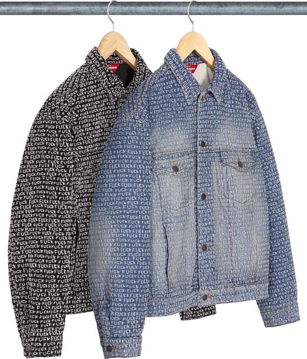 Supreme Fuck Stitch Denim Trucker Jacket - Product Image