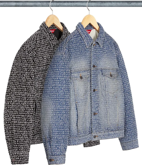 Supreme Fuck Stitch Denim Trucker Jacket - Product Image
