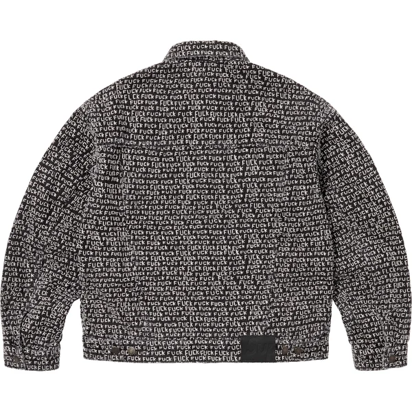 Supreme Fuck Stitch Denim Trucker Jacket - Black (front)