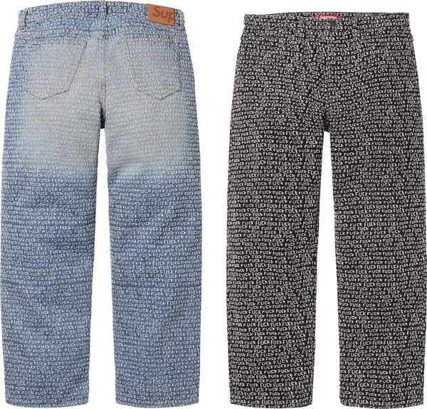 Supreme Fuck Stitch Loose Fit Jean - Product Image