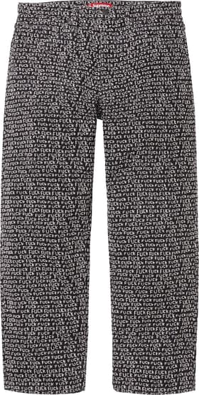 Supreme Fuck Stitch Loose Fit Jean Black