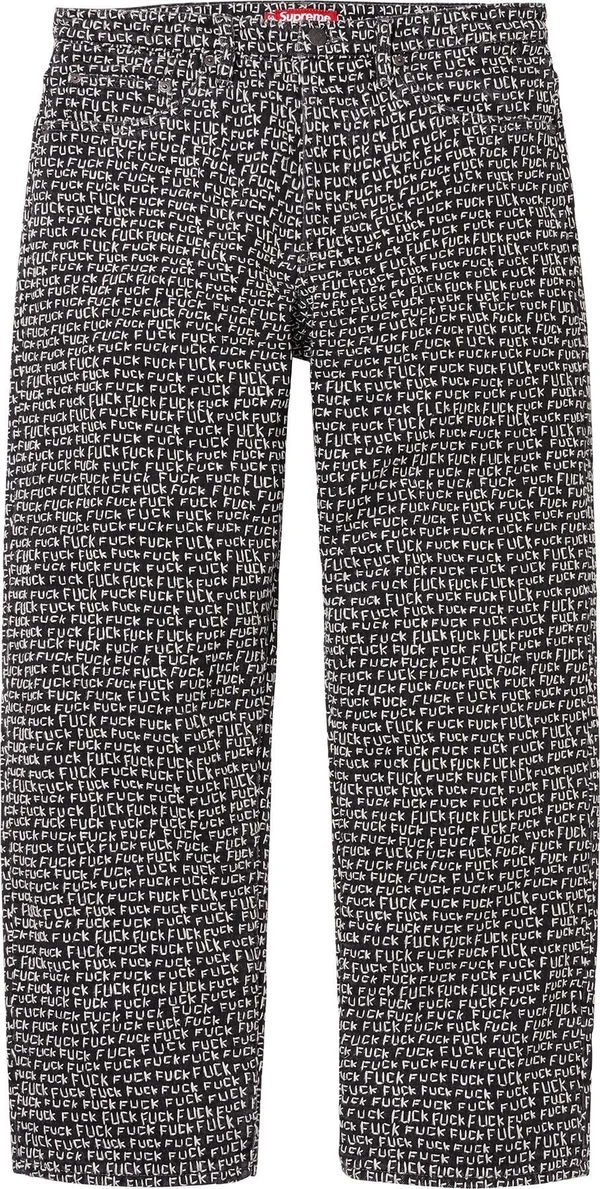 Supreme Fuck Stitch Loose Fit Jean - Black (front)
