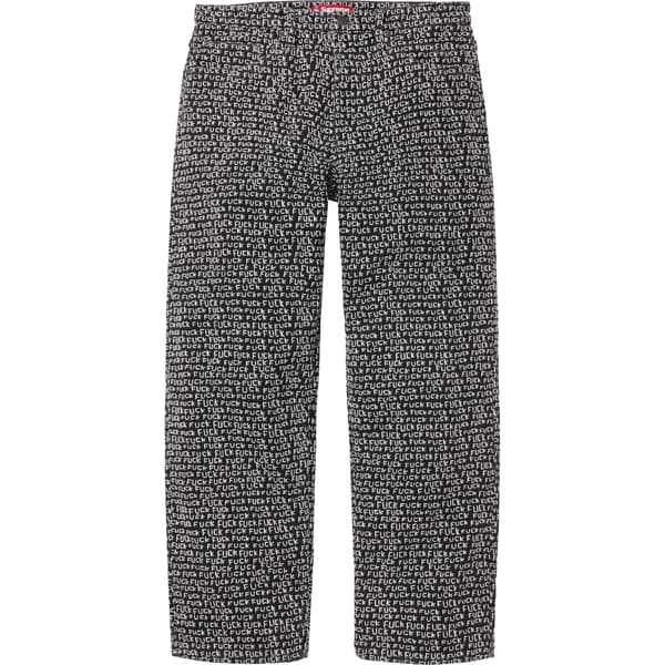 Supreme Fuck Stitch Loose Fit Jean - Black (front)