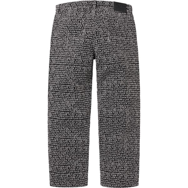 Supreme Fuck Stitch Loose Fit Jean - Black (front)