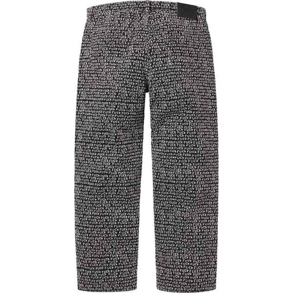 Supreme Fuck Stitch Loose Fit Jean - Black (front)