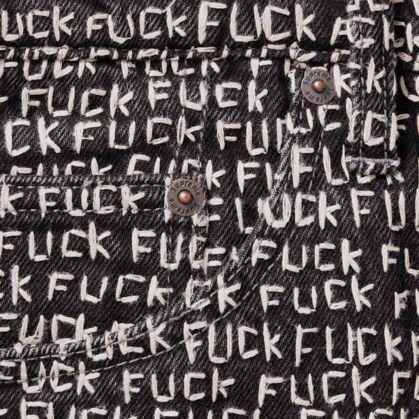 Supreme Fuck Stitch Loose Fit Jean - Black (front)
