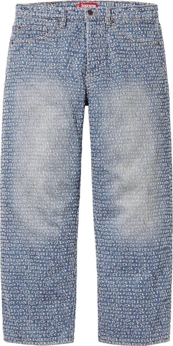 Supreme Fuck Stitch Loose Fit Jean - Blue (front)