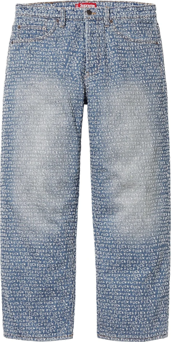 Supreme Fuck Stitch Loose Fit Jean - Blue (front)
