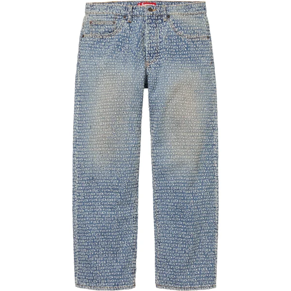 Supreme Fuck Stitch Loose Fit Jean - Blue (front)