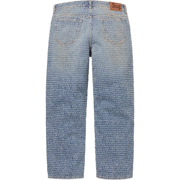 Supreme Fuck Stitch Loose Fit Jean - Blue (front)