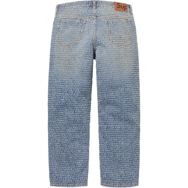 Supreme Fuck Stitch Loose Fit Jean - Blue (front)