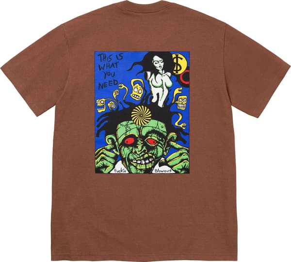 Supreme Fuckin Blowout Tee - Brown (front)