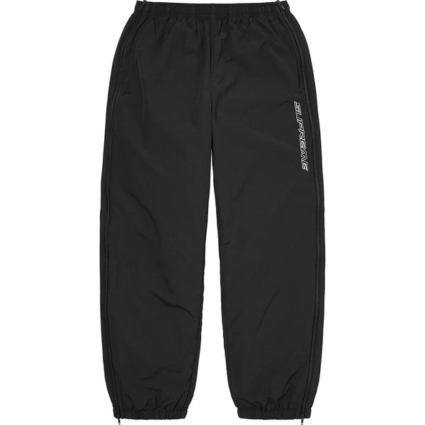 Supreme Full Zip Baggy Warm Up Pant - Black (front)