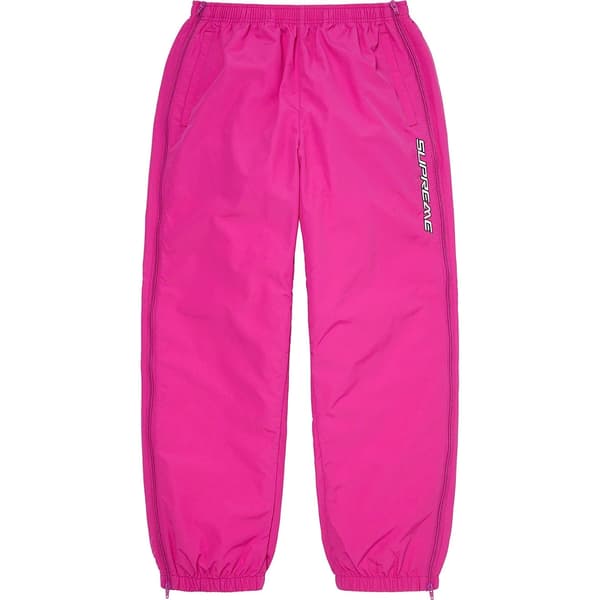 Supreme Full Zip Baggy Warm Up Pant - Fuchsia (front)