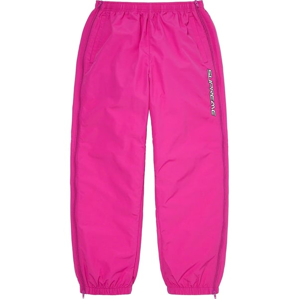 Supreme Full Zip Baggy Warm Up Pant - Fuchsia (front)
