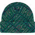 Supreme Funk Spellout Beanie - Green (front)