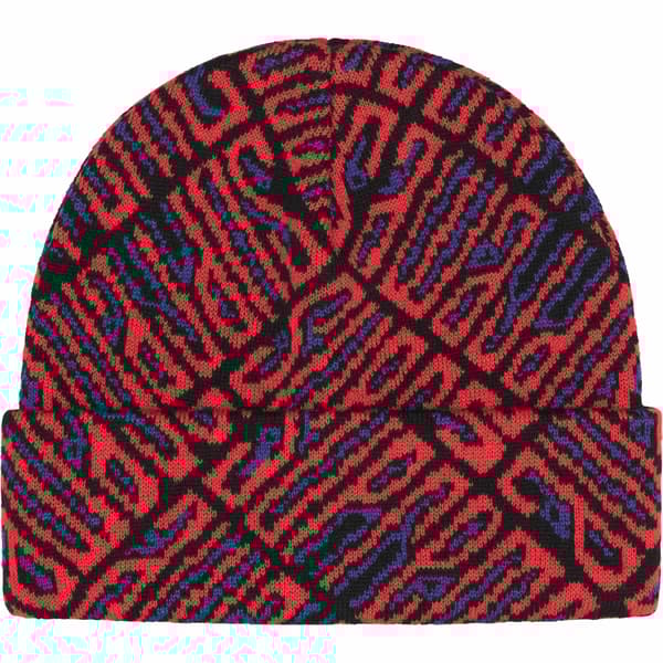 Supreme Funk Spellout Beanie - Red (front)