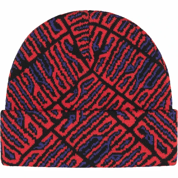 Supreme Funk Spellout Beanie - Red (front)