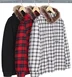 Supreme Fur Trim Flannel Hooded Shirt - Product Image