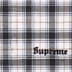 Supreme Fur Trim Flannel Hooded Shirt - White Plaid (front)