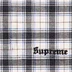 Supreme Fur Trim Flannel Hooded Shirt - White Plaid (front)