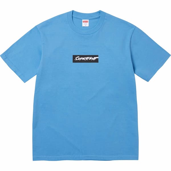 Supreme Futura Box Logo Tee - Bright Blue (front)