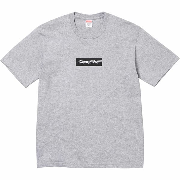 Supreme Futura Box Logo Tee - Heather Grey (front)