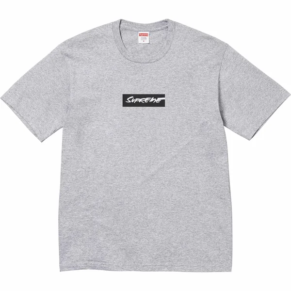 Supreme Futura Box Logo Tee - Heather Grey (front)