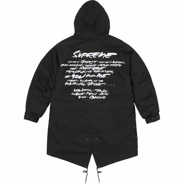 Supreme Futura Fishtail Parka - Black (front)
