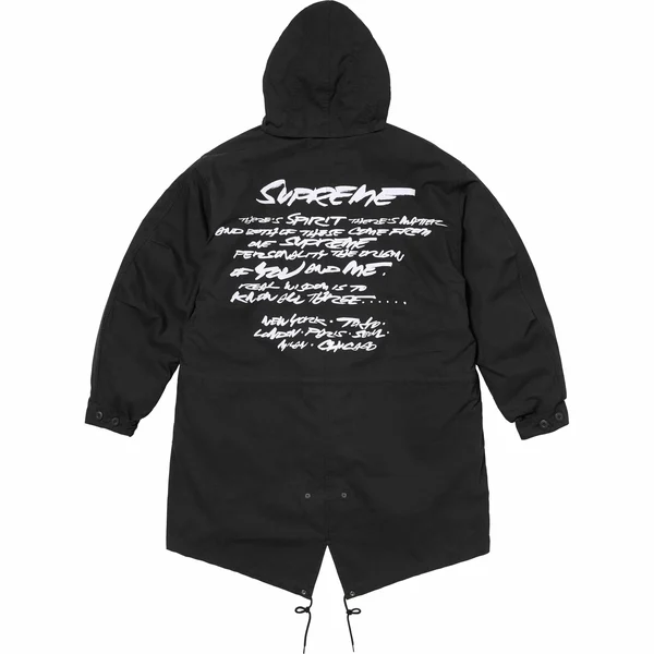 Supreme Futura Fishtail Parka - Black (front)