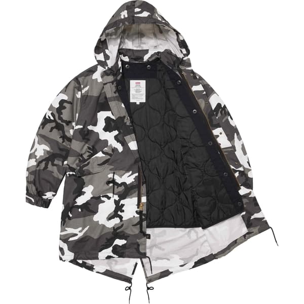Supreme Futura Fishtail Parka - Snow Camo (front)