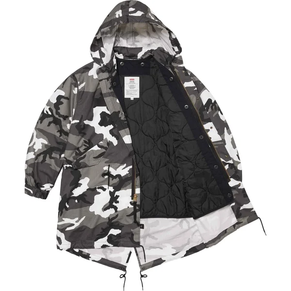 Supreme Futura Fishtail Parka - Snow Camo (front)