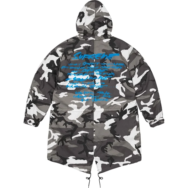 Supreme Futura Fishtail Parka - Snow Camo (front)