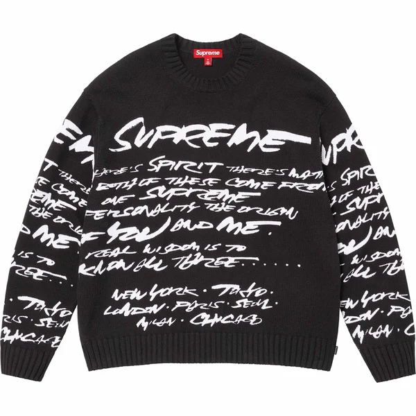 Supreme Futura Sweater - Black (front)