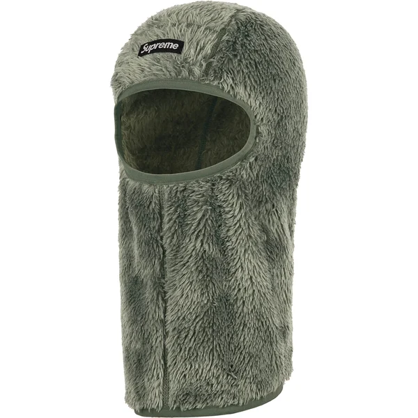 Supreme Fuzzy Balaclava - Moss (front)