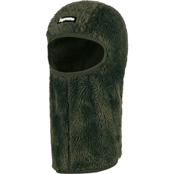 Supreme Fuzzy Balaclava - Moss (front)