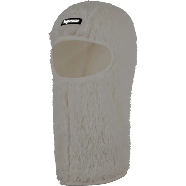 Supreme Fuzzy Balaclava - White (front)