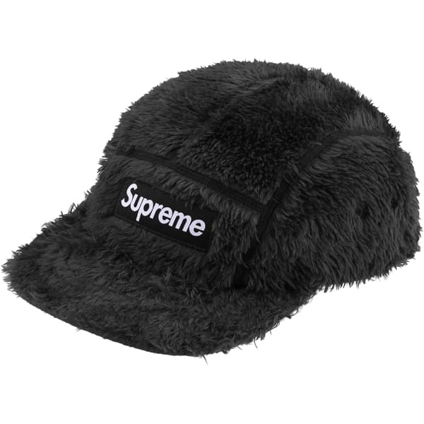 Supreme Fuzzy Camp Cap - Black (front)