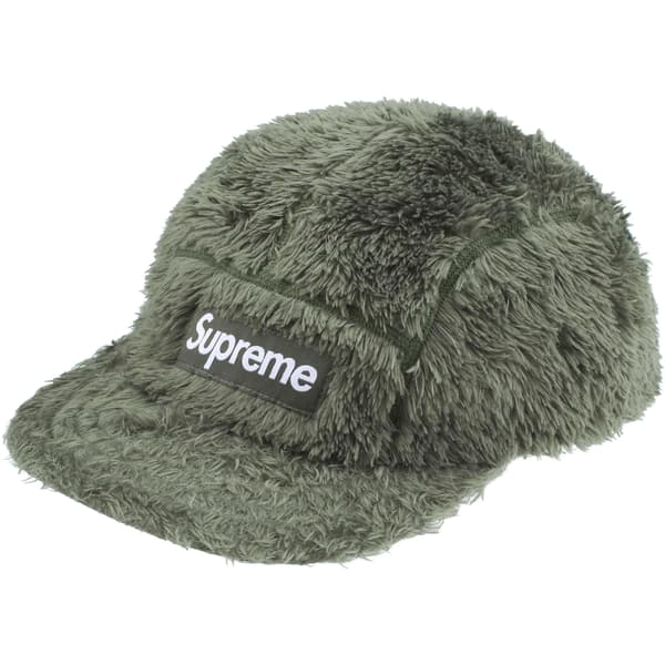 Supreme Fuzzy Camp Cap - Moss (front)