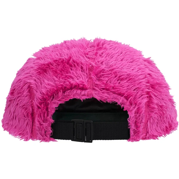 Supreme Fuzzy Camp Cap - Pink (front)