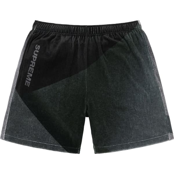 Supreme Geo Velour Short - Black (front)